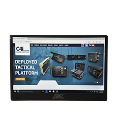 Cruiser One commercial-grade LCD monitor features an integrated BioDigitalPC® docking station
